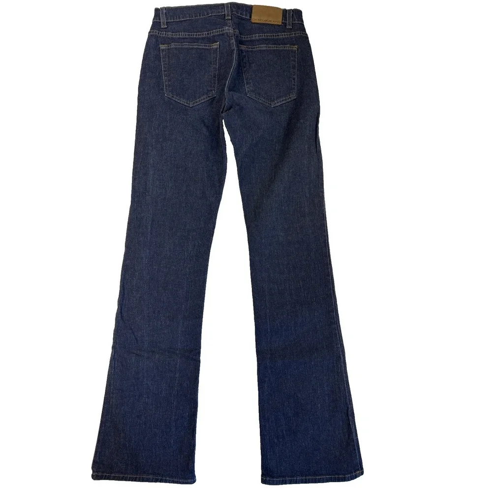 VTG DKNY Women's 6L Times Square Flare Jeans Dark Wash Blue Denim Y2K 90's Retro